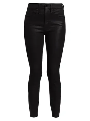 Good Legs High-Rise Coated Skinny Jeans