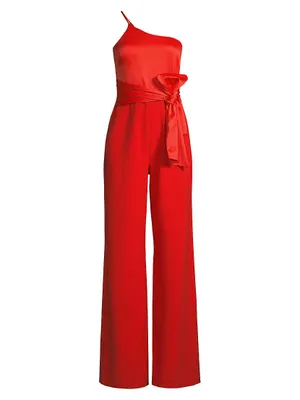 Yara One-Shoulder Bow Jumpsuit