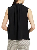 Sleeveless Silk Shell Top