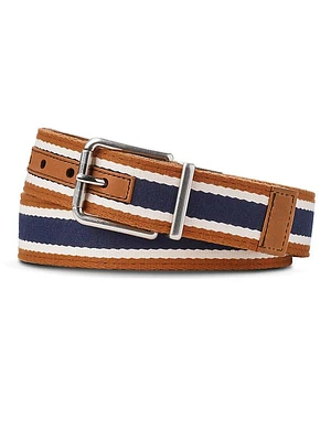 Reversible Webbing Leather Belt