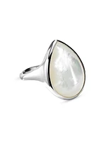 Ondine Sterling Silver & Mother-Of-Pearl Teardrop Ring