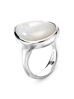 Ondine Sterling Silver & Mother-Of-Pearl Teardrop Ring