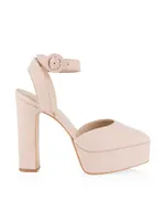 COLLECTION Mary Jane Suede Platform Pumps