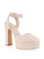 COLLECTION Mary Jane Suede Platform Pumps