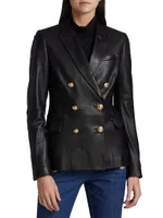 Franklin Double-Breasted Leather Jacket