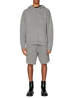 Cashmere Knit Zip-Up Hoodie