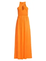 Criss Cross Halter Maxi Dress