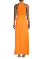 Criss Cross Halter Maxi Dress