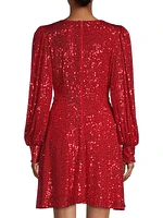 Sequined O-Ring Minidress