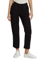 Viola Pleated Ankle-Crop Pants