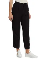 Viola Pleated Ankle-Crop Pants