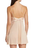 Mesh Panel Slip Dress