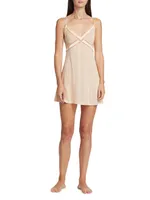 Mesh Panel Slip Dress