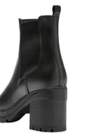 Paxton Lug-Sole Leather Chelsea Booties