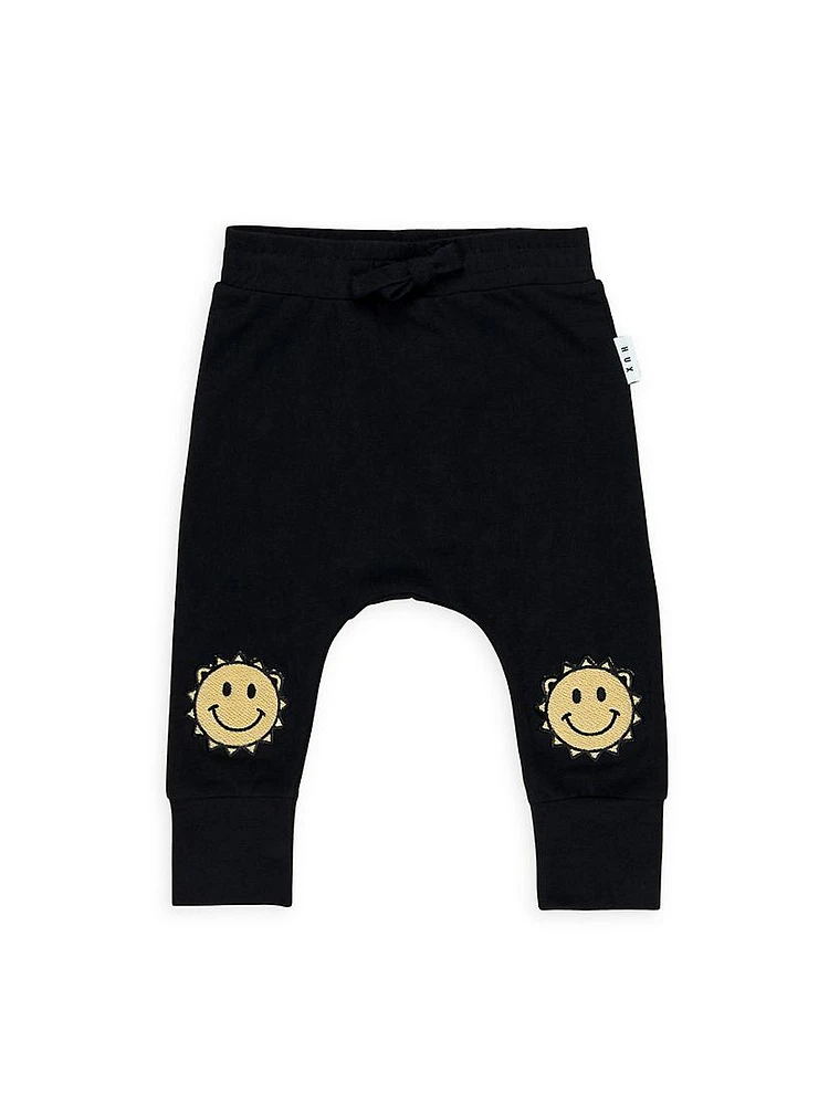 Baby's & Little Kid's Sunny Bear Knee Drop Crotch Joggers