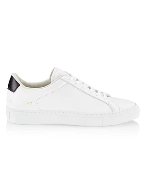 Women's Retro Leather Low-Top Sneakers