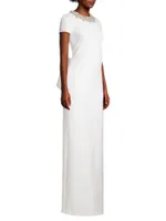 Petra Embellished Stretch Crepe Gown