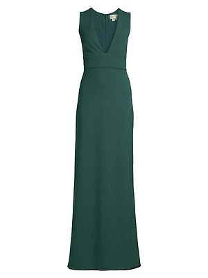 Loretta Stretch Crepe Sleeveless Gown