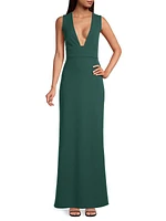 Loretta Stretch Crepe Sleeveless Gown