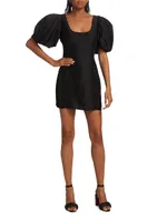 Puff-Sleeve Minidress