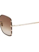 Celeste 59 MM Square Metal Sunglasses