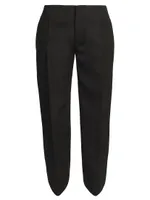 Compact Wool Flat-Front Trousers