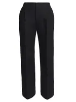 Canvas Flat-Front Trousers