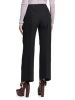 Canvas Flat-Front Trousers