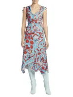 Patchwork Frogs Midi-Dress