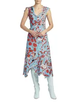 Patchwork Frogs Midi-Dress