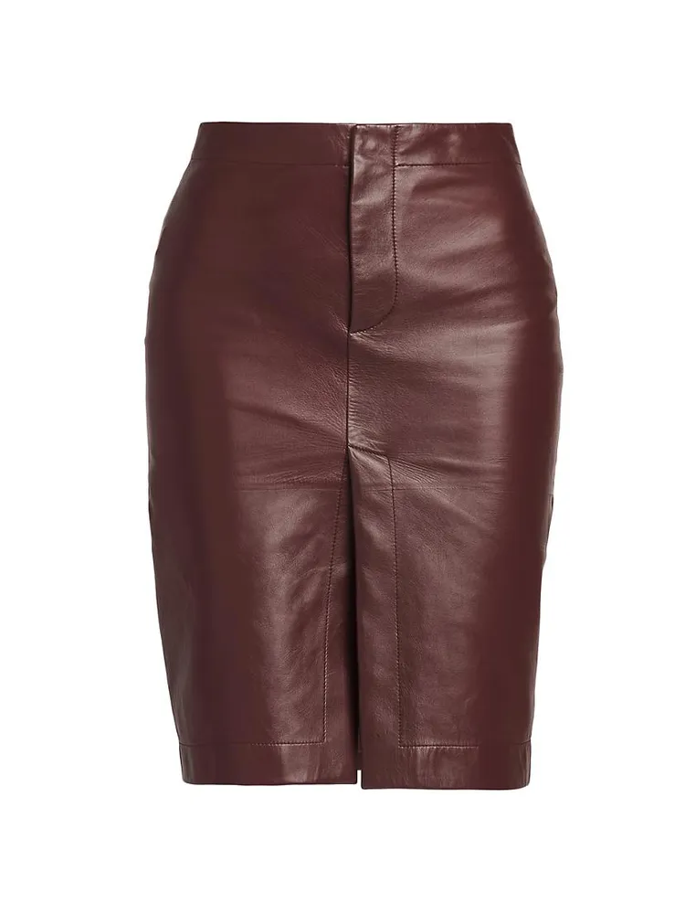 Nappa Leather Pencil Skirt