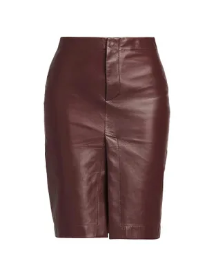 Nappa Leather Pencil Skirt