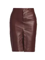 Nappa Leather Pencil Skirt