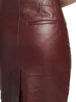 Nappa Leather Pencil Skirt