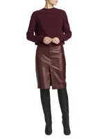 Nappa Leather Pencil Skirt