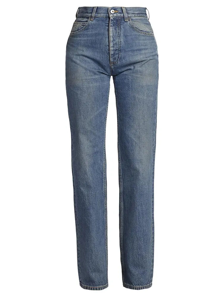 Boyfriend-Fit Mid-Rise Jeans