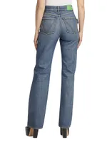 Boyfriend-Fit Mid-Rise Jeans