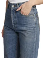 Boyfriend-Fit Mid-Rise Jeans