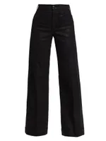 Mia Coated Bootcut Pants