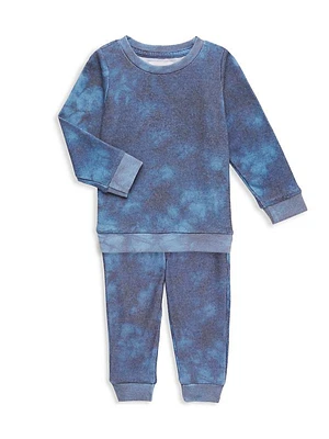 Baby's Indigo Mineral Hacci Sweatsuit Set