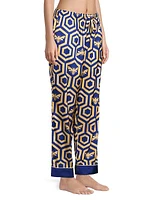 Two-Piece Colbee Honeycomb Print Pajama Set