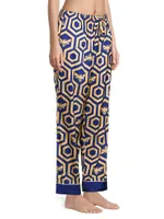 Two-Piece Colbee Honeycomb Print Pajama Set