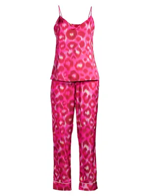 Into The Wild Linda Leopard Long Camisole Pajama Set