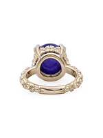 Luxury 18K Yellow Gold & Tanzanite Ring