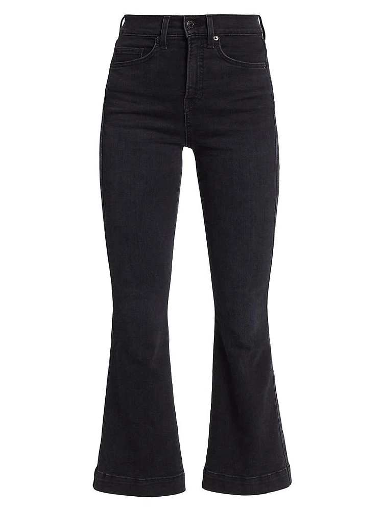 Carson High-Rise Stretch Flared Ankle Jeans