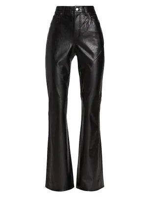 Beverly Faux Leather Flared Pants