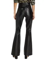 Beverly Faux Leather Flared Pants