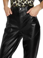 Beverly Faux Leather Flared Pants