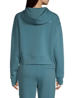 Cropped Double-Fleece Hoodie