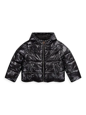 Little Kid's & Kid's Logo Print Puffer Jacket